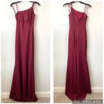 La Femme  28176‎ One Shoulder Gown Burgundy 00 Photo 2