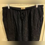 Notations Size 1x Black Textured High Waisted Wide Leg Capris Photo 1