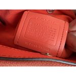 Coach Mini Christie CarryAll Crossgrain Leather Handbag Crossbody Coral EUC Photo 5