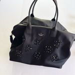 Kate Spade NEW  Beaded Embellished Nylon Duffle Bag Black Photo 1