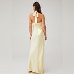 Shona joy LA LUNE RUCHED HALTER MAXI DRESS in Lemon 10 Photo 2