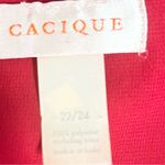 Cacique  Sheer Red Lingerie Night Gown Long Slip Dress  Size 22/24 Photo 9