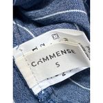 Commense Women's Blue Striped Sleeveless Tie Front Peplum Blouse Tank Top Size S Photo 2