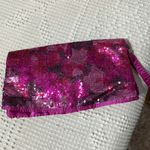 Charming Charlie Sequin Clutch Bag Small Wristlet Pink Magnetic Close Photo 4