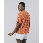 Brava Fabrics Mikia Printed Coral Blouse Orange Photo 1