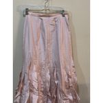 Rickie Freeman for Teri Jon Pink Waterfall Ruffle Maxi Skirt Size 2 Satin Formal Photo 3