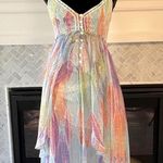 Free People multicolor feather asymmetrical maxi dress Photo 0