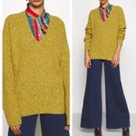 Rag and Bone Shell Green Wool Donegal V Neck Sweater Sz.L NWT Photo 1