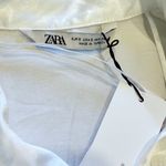 ZARA NWT  Satin Effect Mini Dress Long Sleeve White Sexy V Neck Collared Button S Photo 5