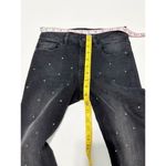 DL1961 Kershaw Emma Low Rise Skinny Ankle Jeans Rhinestones Bling Black Size 23 Photo 6