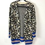 Revolve Central Park West Oversized Leopard Nio Chunky Knit Cardigan XS Striped Photo 3