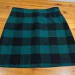 J.Crew  Mini Teal and Black Checkered A-Line Skirt Photo 0