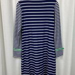 IBKUL Blue&White Stripe Long Sleeve Zip Front Golf Pickleball UPF 50+ Dress Sz.S Blue Photo 6