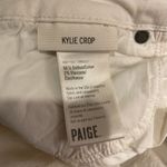 Paige  Kylie crop white cuffed jeans. Photo 3