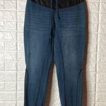 Love Tree NWT Happens faux leather & denim joggers Photo 0