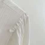 Anthropologie Entro Womens Bell Sleeve Boat Neck Ivory Rib Knit Tunic Top XLARGE Womens Photo 3