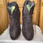 Bella Marie Brown Ankle Booties with Stacked Heel Photo 4