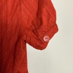 Cache Silk Burnt Orange Wide Leg Capris & Cropped Jacket Pantsuit Small Photo 6