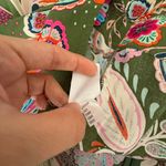 Loft 8 NEW Paisley Seamed Button Midi Skirt Slit Cut Front Green Colorful Floral Photo 8