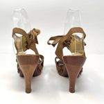 Stella McCartney Brown Grosgrain Lace Up Sling Back Heels Photo 5