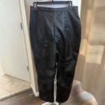 Princess Polly  black vegan leather Women's Black High-Waisted Pants Photo 4