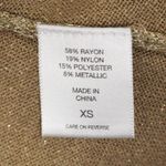 NY&Co. Gold Metallic Gold Metallic Button Cardigan Size XS Photo 5