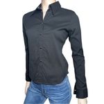 Bejeweled Susan Fixel Vintage S Black Purple Graphic Rhinestone Button Up Shirt Photo 2