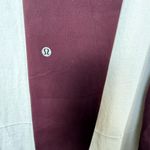 Lululemon  athletica Burgundy Leggings with Patterned Waistband Photo 3