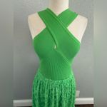 Current Air NWT  Halter Midi Dress in Apple Green Size Small Photo 3