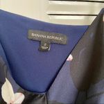 Banana Republic Navy Blue Floral Maxi Dress Women’s Size 2 Satin Photo 5