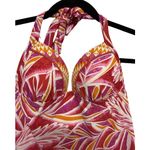 Leilani Womens Tankini Top Swimwear Pink Orange White Tropical Print Size 6 Photo 3