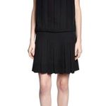 Proenza Schouler NWOT Pleated Silk Drop Waist Mini Dress in Black Size 8 Photo 0