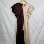 Kate Spade Kate‎ Spade Satin Colorblock Wrap Midi Flutter Sleeve Party Dress Size 2 Photo 6