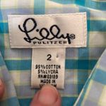 Lilly Pulitzer Lilly‎ Pulitzer White Label Plaid Long Sleeve Button Down Blouse size 2 Photo 4