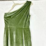 Baltic Born  Kourtney Velvet One Shoulder Midi Dress Sage Size Small NEW Stretch Photo 5