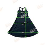 prAna  Women's Cali Dress Large Black Shelf Bra A-Line Scoop Neck Wicking Photo 6