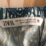 ZARA NWT-  Animal Print Mini Dress - XSmall Blue/white Photo 6