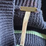 Free People  Easy Street Crop Navy Stripped Sweater XS Coastal Mock Neck Pullover Photo 6