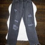 PacSun  Black Distressed High Rise Straight Black Jeans Photo 1