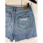 American Eagle  Denim‎ Shorts High Waisted Distressed Rips Light Wash Size 4 Photo 4