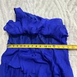 Jay Godfrey Size 4 Royal Blue One Shoulder Ruffle Mini Dress Wedding Guest Party Photo 7