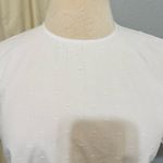 Uniqlo Women White Classic Embroidered Round Neck Retro Buttondown Blouse Sz XS Photo 1