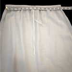J.Jill White 100% Linen Embroidered Eyelet Costal Summer Maxi Skirt Size Medium Photo 6