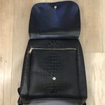 TOTE AND CARRY Black Vegan Alligator Leather Travel Laptop Backpack Photo 4
