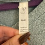 Livi Active Heathered Light Green Lace Up Sides Soft Hoodie Top Photo 4