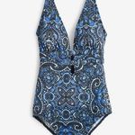White House | Black Market Banded Paisley Printed Swimsuit Extra Small One-piece Bathing Suit Photo 0