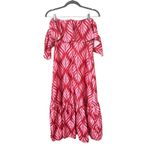 Petal and Pup PETAL &‎ PUP Neoma Strapless Patterned Midi Dress Pink Small Photo 2