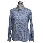 Tommy Hilfiger  Blue Striped Anchor Print Shirt Women’s S – Nautical Coastal Photo 1