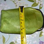 Vintage 70s 80s Green Leather Coin Glasses Cigarettes Lipstick Makeup Purse Photo 2