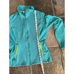 Spyder  Zip Up Core Sweater Jacket Turquoise Green and Neon Yellow Zip pockets M Photo 7